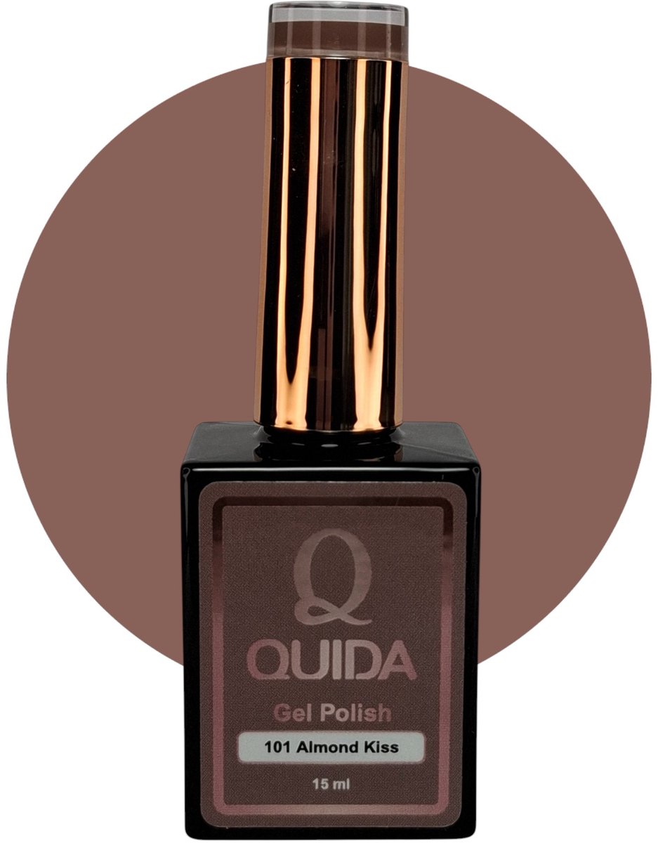 quida gelpolish #101 almond kiss bruin nude 15ml