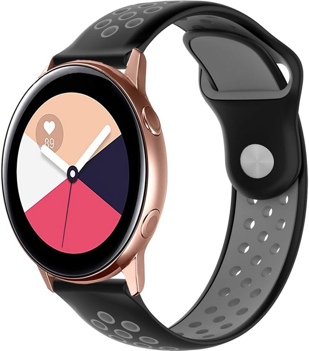 Ademende 22mm Siliconen Sportarmband voor Ticwatch Pro 3 & Coros Horloges