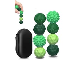 QTTVBTNA - 8 Stuks Magnetische Focus Ballen – Silicone Magnetballen voor Concentratie & Ontspanning – Compacte Anti-Stress Accessoires – Flexibel, Stil & Duurzaam – Voor Werk, Kantoor en Dagelijks Gebruik – Green
