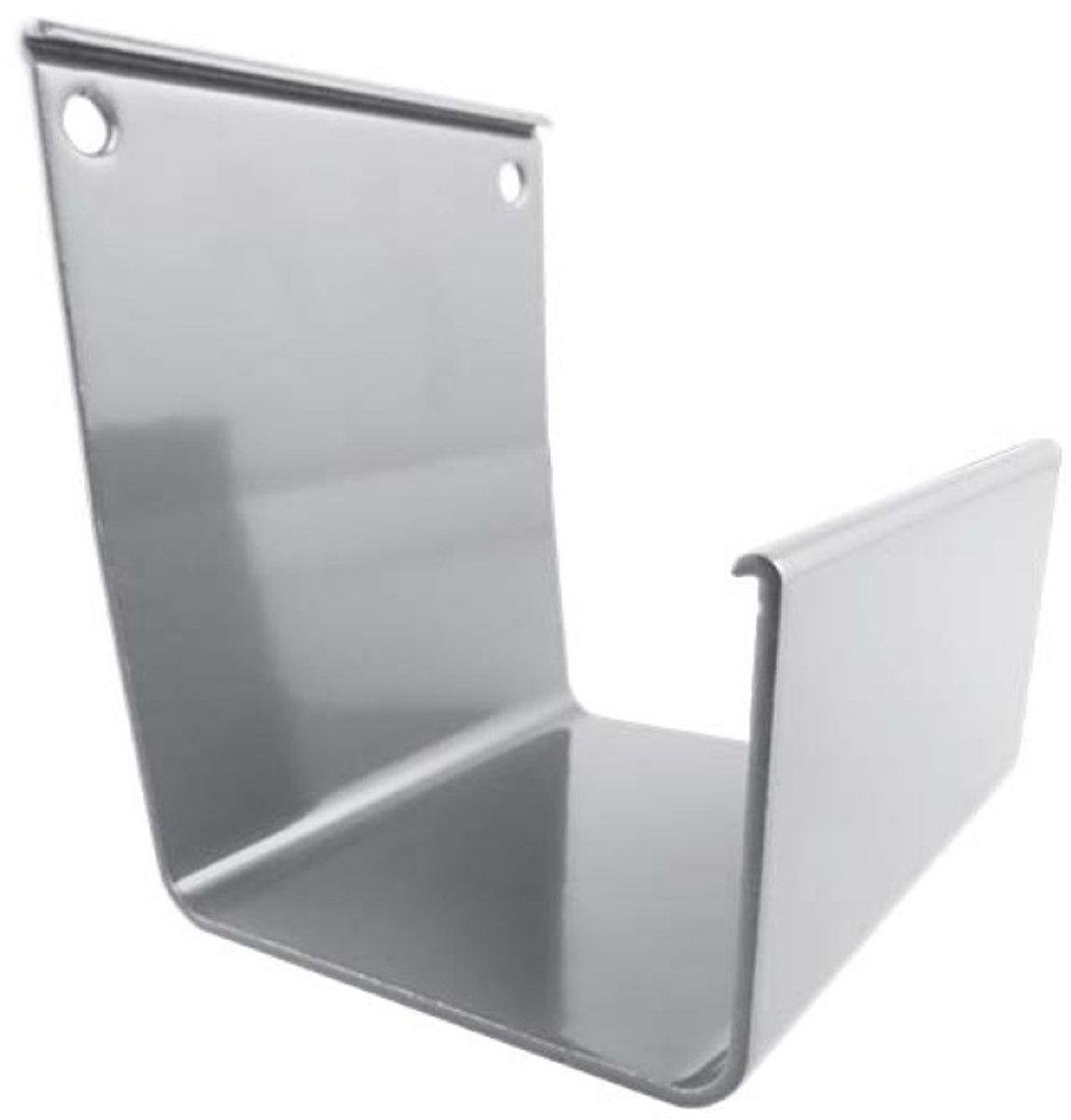 Renoplast® RK65 aluminium gootverbinder, 8 cm Grijs, dakgoot regenwaterafvoer plaatmetaal profielen, tuinhuis carport terras balkon insteekgoot, dakgoot corrosiebescherming