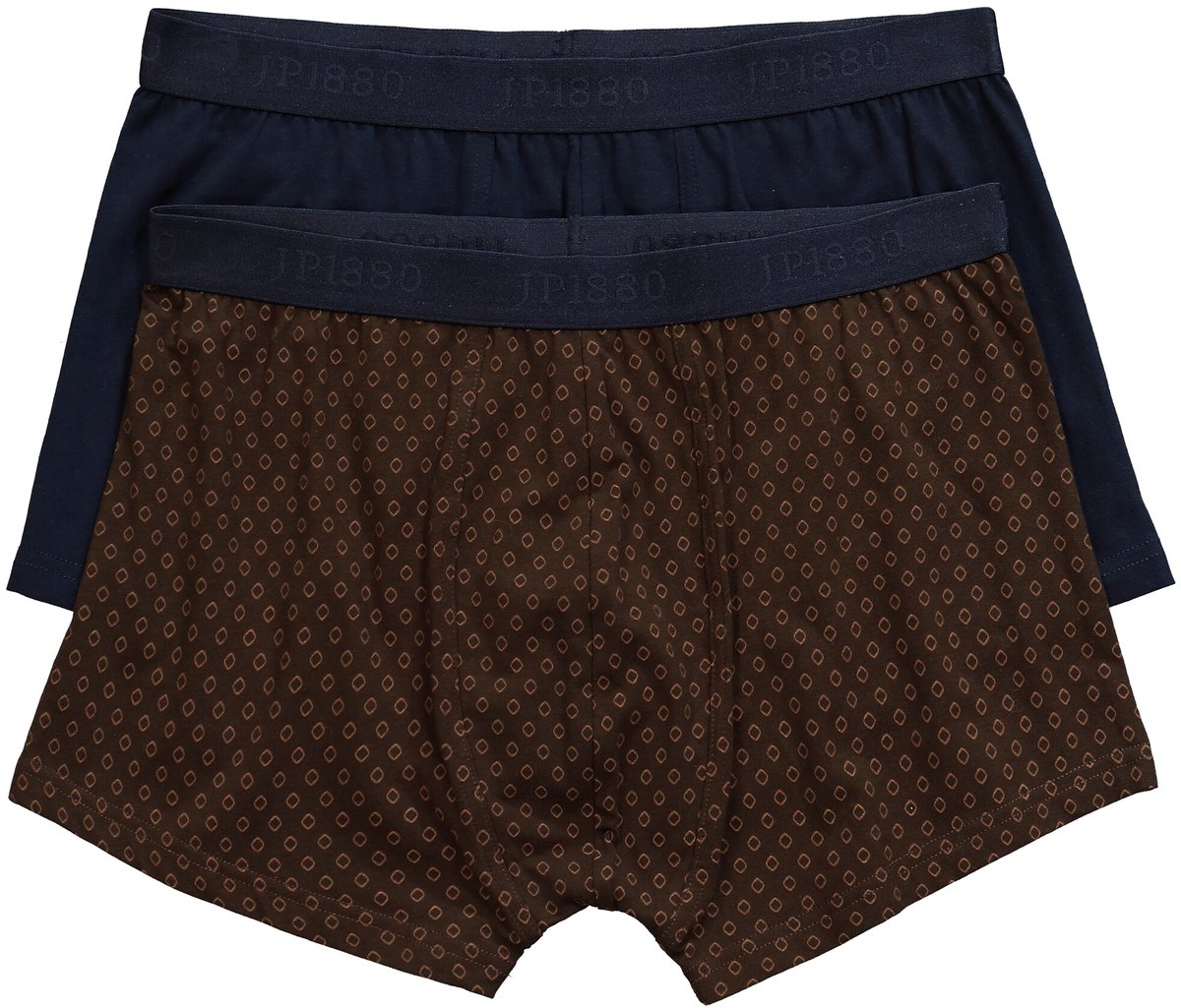 JP 1880 - Heren - Hip-pants FLEXNAMIC® set van 2 onderbroek - Donkerbruin - Maat XL