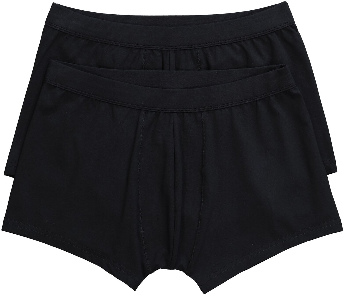 JP 1880 - Heren - Hip-pants in set van 2 GOTS-gecertificeerd biologisch katoen - Zwart - Maat XL