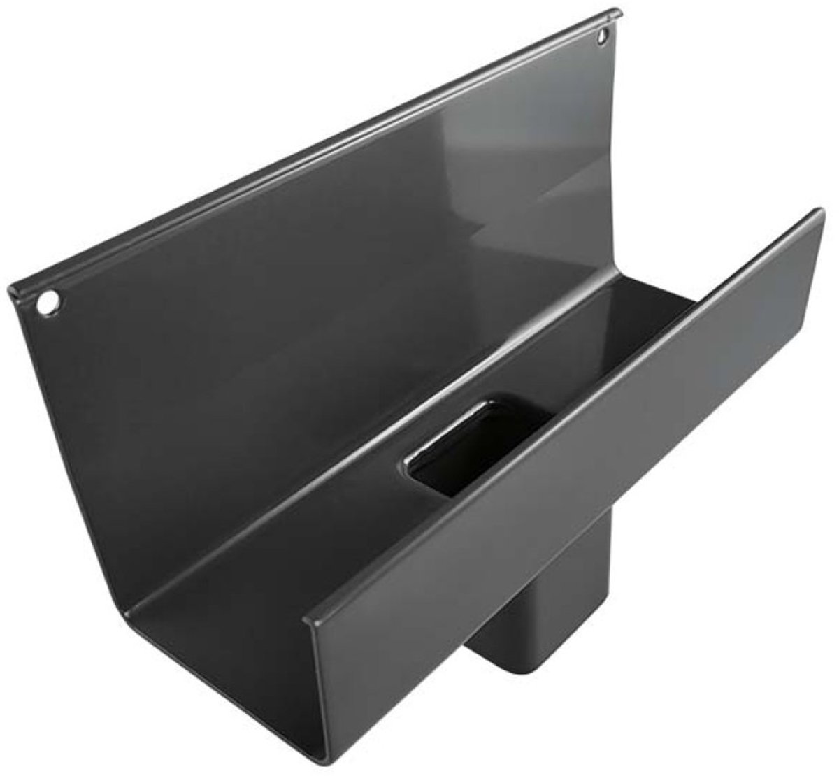 Renoplast® RK65 aluminium gootverbinder, 45 x 45mm grafiet, dakgoot regenwatergoot dakdrainage plaatmetaal profielen, tuinhuis carport terras balkon insteekgoot, dakgoot