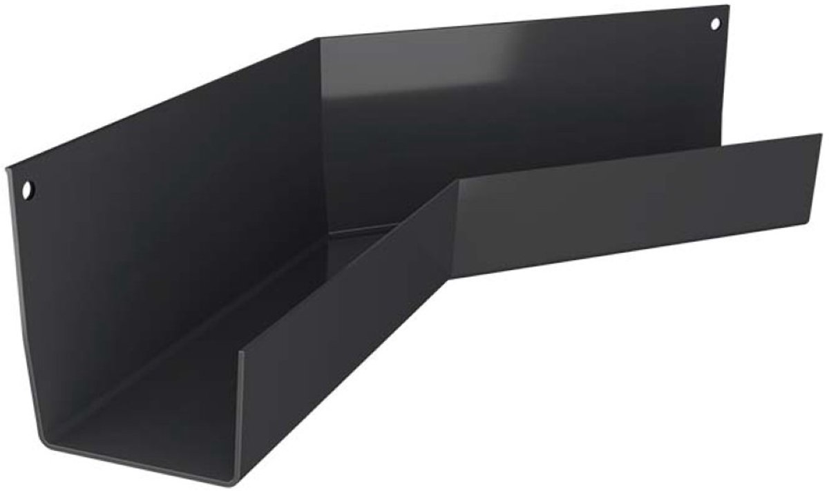 Renoplast® RK65 aluminium goothoek, binnenhoek 135° grafiet, goot regenwatergoot dakafvoer plaatmetalen randprofielen, tuinhuis carport terras balkon insteekgoot, goot voor dak