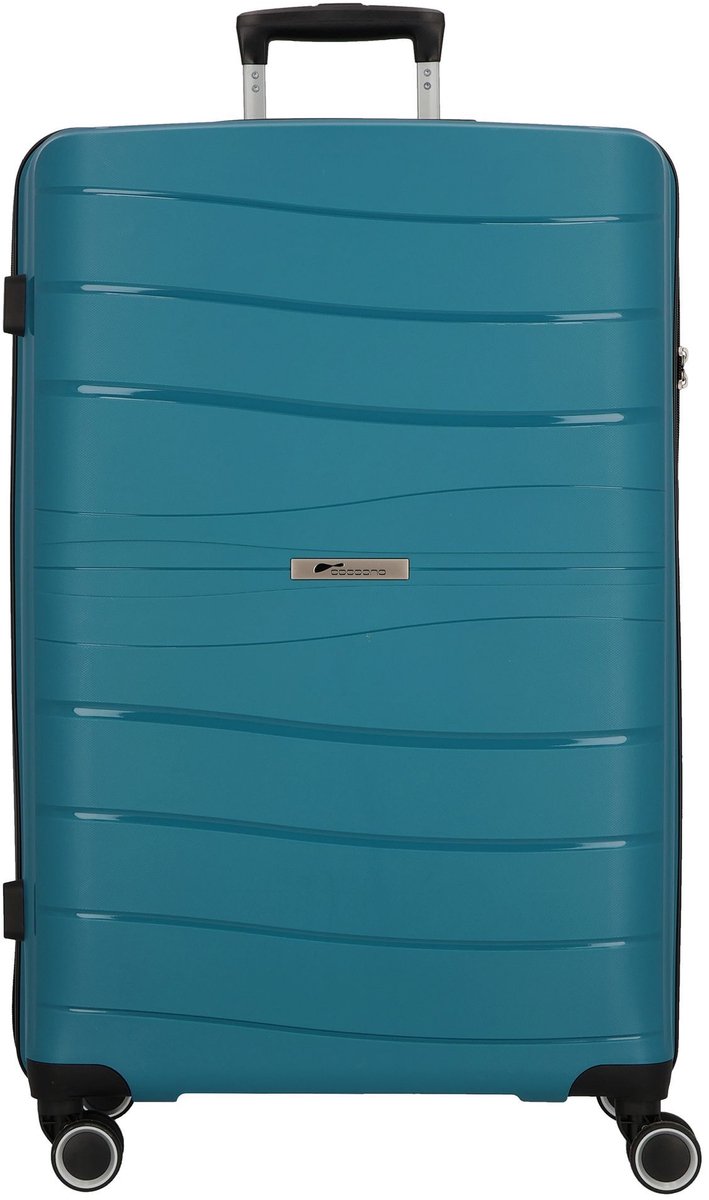 cocoono Leon 4 wielen Trolley 76 cm - Harde bagage - TSA slot - petrol