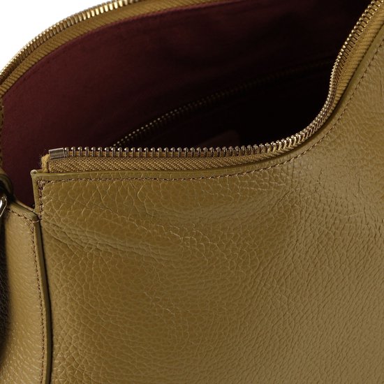 COCCINELLE Cuir sac à épaule bandoulière Nory Shoulderbag Seagrass kaki