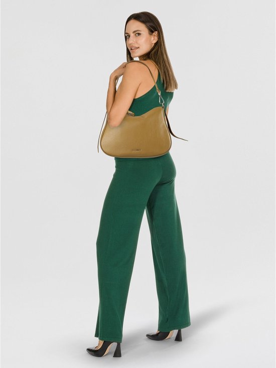 COCCINELLE Cuir sac à épaule bandoulière Nory Shoulderbag Seagrass kaki