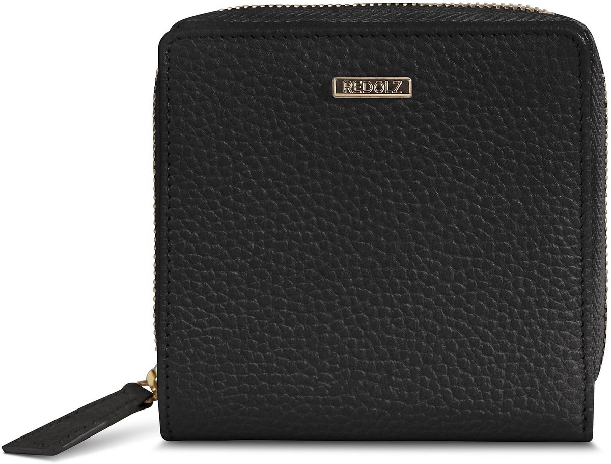 Redolz Leather Essentials Portemonnee Leder 10 cm - Dames - Horizontaal - black