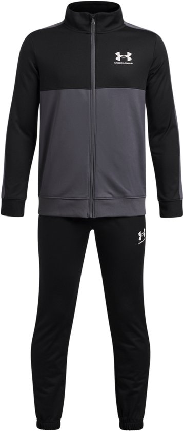 Under Armour UA Rival CB Knit Track Suit-BLK Jongens Trainingspak - Zwart - Castlerock - Wit
