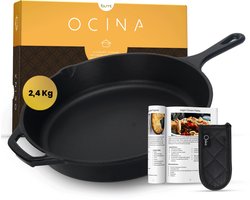 Ocina Gietijzeren pan voor BBQ en Inductie – 30,5 cm – Skillet - Koekenpan – Hapjespan - Pannen -…