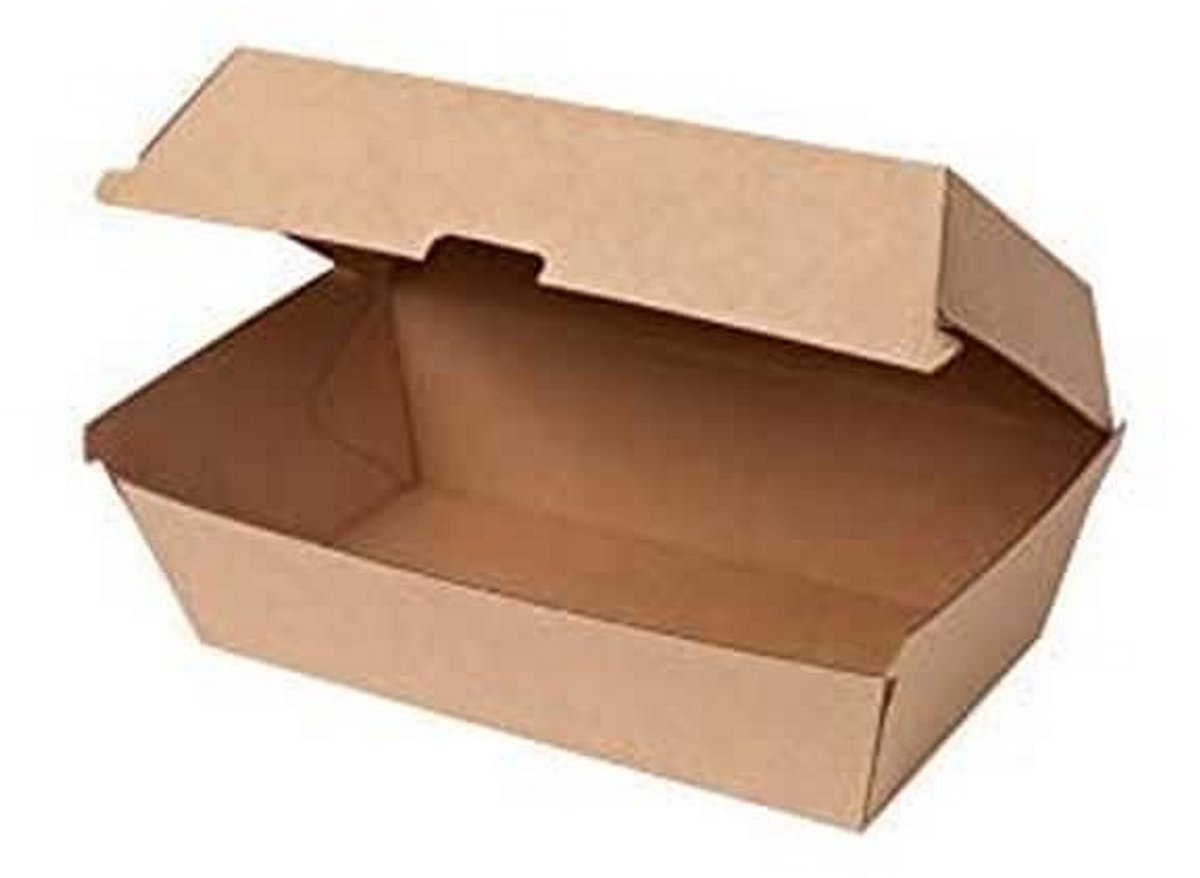 Kraftkartonnen Take Away Dozen met Klapdeksel voor Snacks en Fast Food