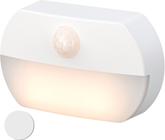 4 Stuks Nachtlampje met bewegingssensor - 2 witte +2 warm witte LED-bewegings nachtlampjes - Kastverlichting - traplicht - batterijsensorlamp - automatisch aan/uit - Draadloos op Batterij - voor gangen, slaapkamer, kinderkamer, directioneel van Merkloos — afbeelding 2