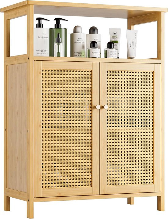 En.casa Wastafelonderkast Ferrersp 80x60x35 Cm Eiken Havermout En Naturel 1194900131