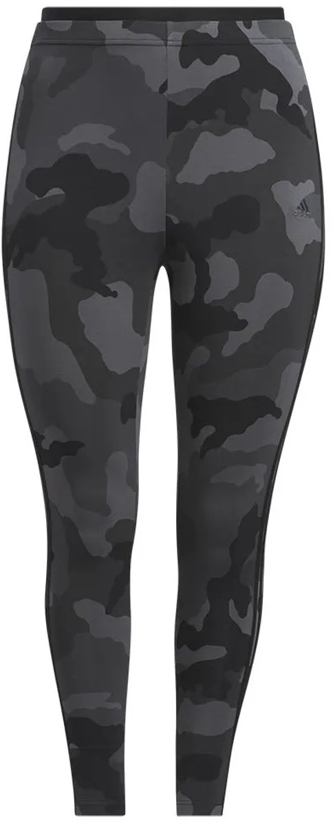 Adidas Essentials 3 Stripes Camo Print Plus 7/8 Leggings 3X Vrouw Zwart
