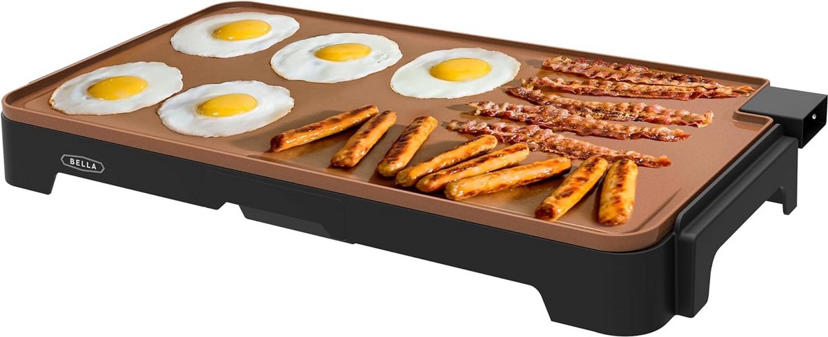 XL Elektrische Grillplaat voor 15 Eieren – Keramisch Titanium Anti-Aanbak – Groot Bakoppervlak