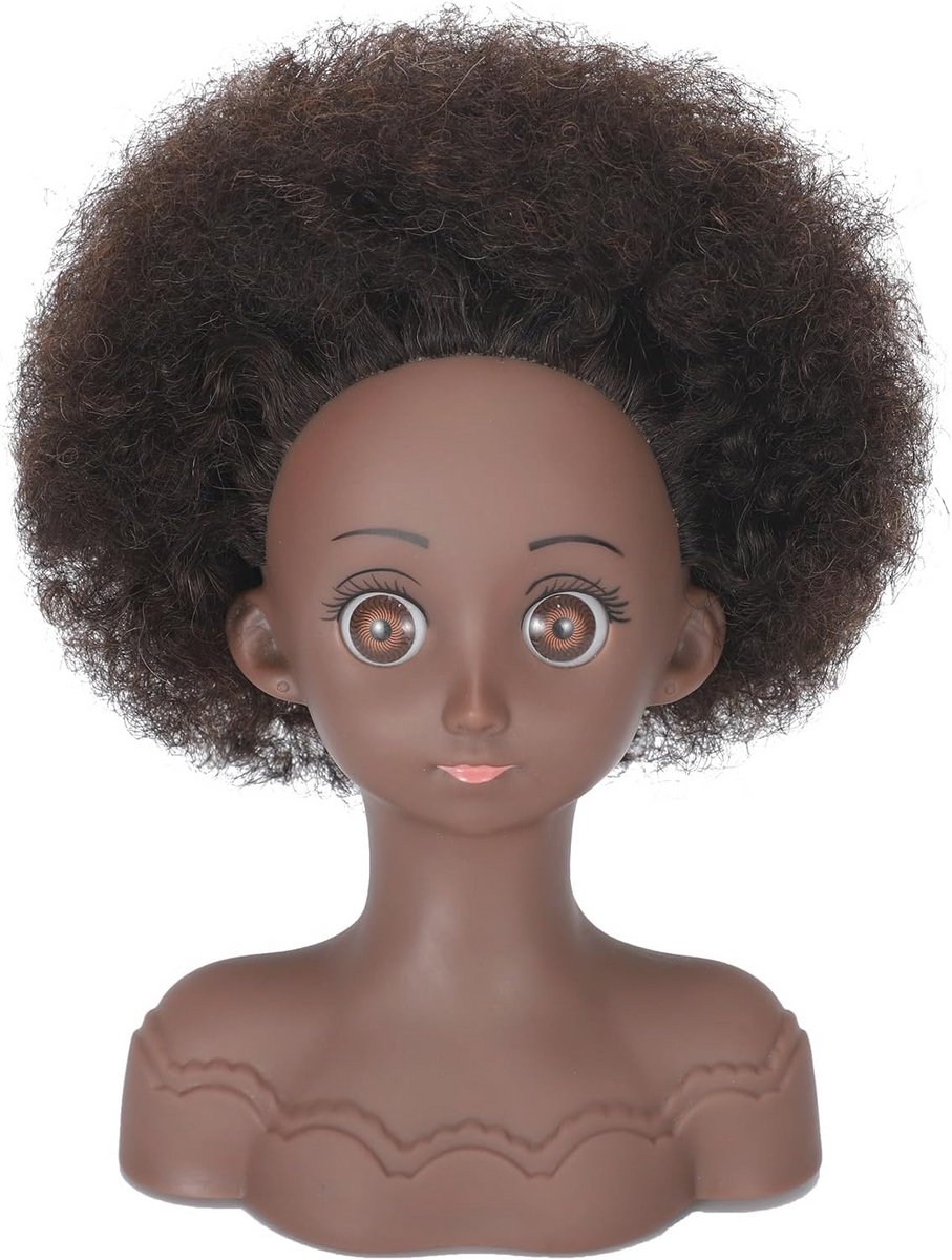 Professionele Mannequin Hoofd met Synthetisch Haar voor Haarstyling en Vlechten