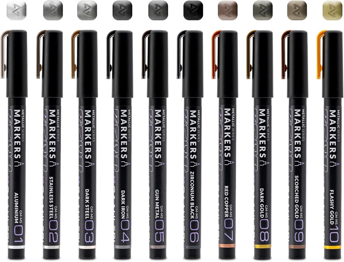 Metallic Acrylverf Markers op Waterbasis Set