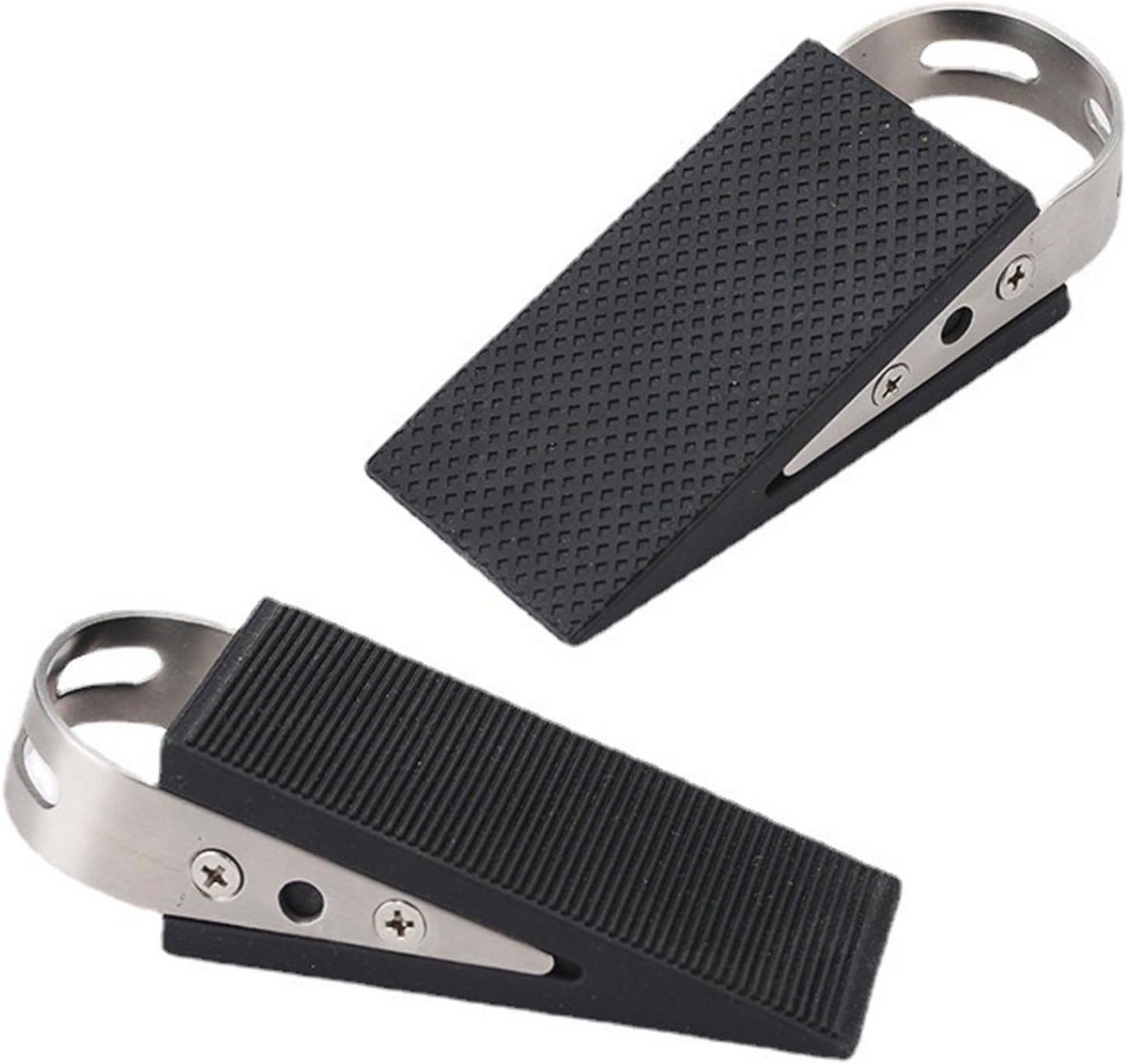 2x Verstelbare Deurwiggen - Antislip Rubber Deurstopper voor Binnen - Krassenbestendig