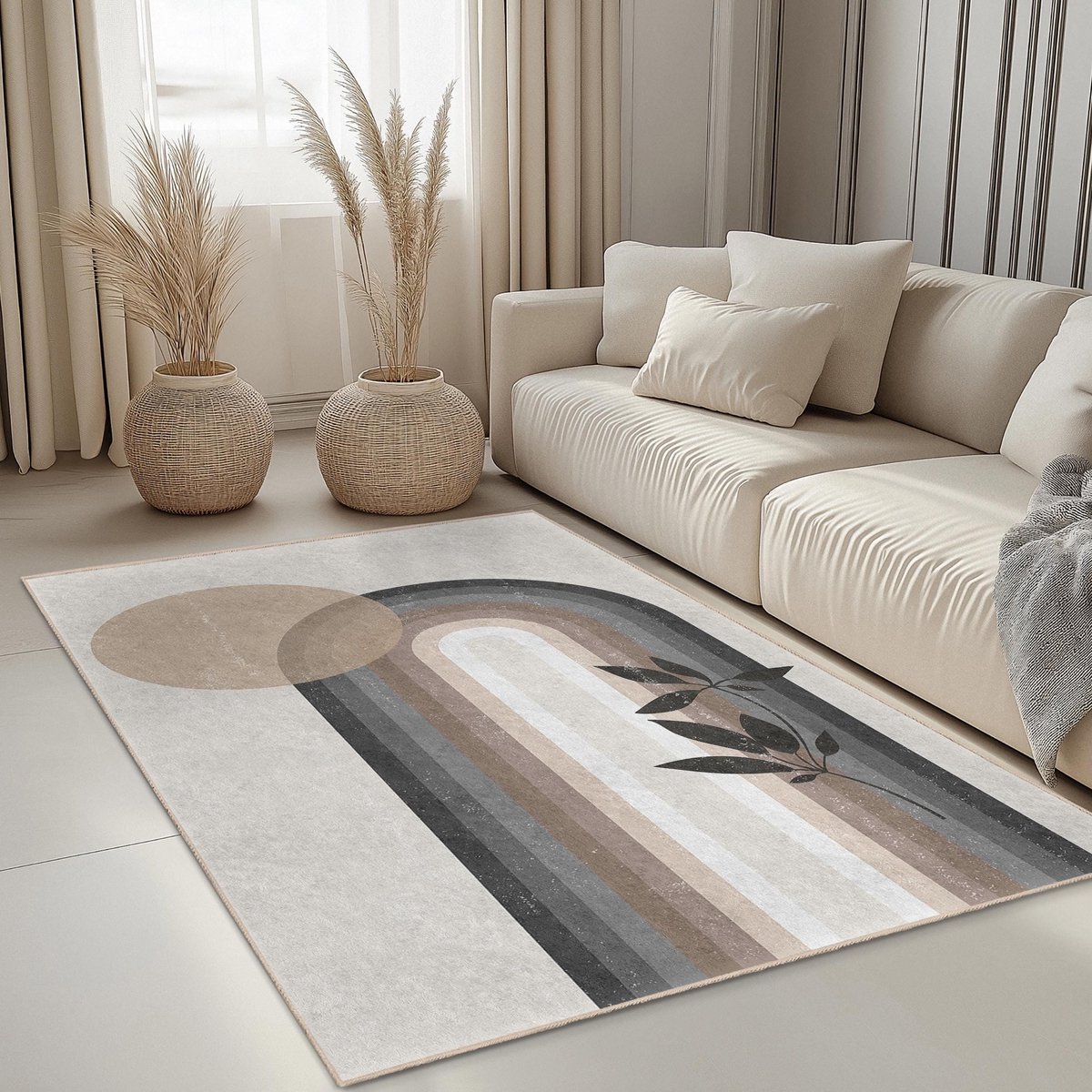 Mila Home - Tapijt Vloerkleed Rechthoek - Wasbaar - Antislip - OEKO-TEX Gecertificeerd - Voor Woonkamer, Slaapkamer, Keuken & Hal -544 1