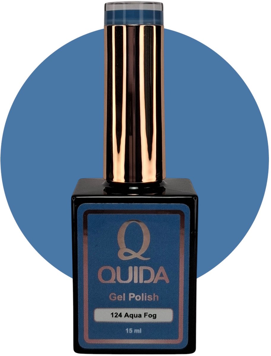 Quida gelpolish #124 aqua fog blauw 15ml