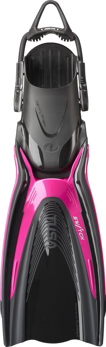 TUSA Hyflex Switch Duikvinnen - High-Performance zwemvinnen met efficiënte krachtoverdracht - Zwart/Roze - Maat S (38–40) - (24–26 cm) - SF-0104 S RP
