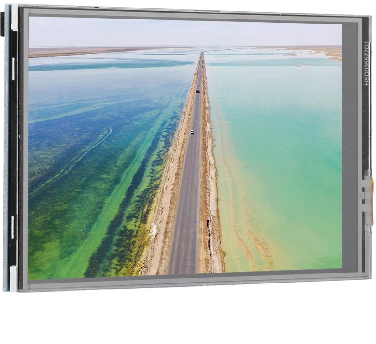 Verbeterde HD-versie, energiezuinig resistief touchscreen-monitor voor Raspberry Pi, brede compatibiliteit, 3,5 inch monitor, compatibel met Pi 4B / 3B+ / 3B / 2B
