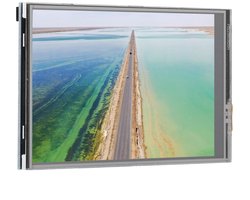 Verbeterde HD-versie, energiezuinig resistief touchscreen-monitor voor Raspberry Pi, brede compatibiliteit, 3,5 inch monitor, compatibel met Pi 4B / 3B+ / 3B / 2B