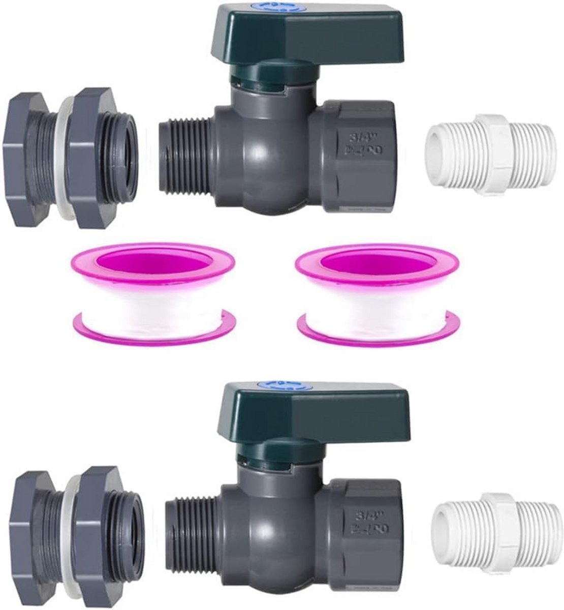 Regenemmer Waterkraankit PVC 3/4 Inch Regenemmerventiel