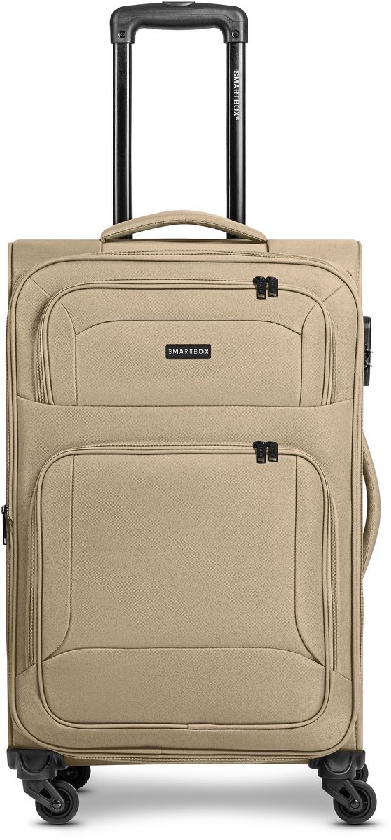 Smartbox Edition 04 4 wielen Trolley 67 cm met uitbreidingsplooi - Zachte bagage - Combinatieslot - beige