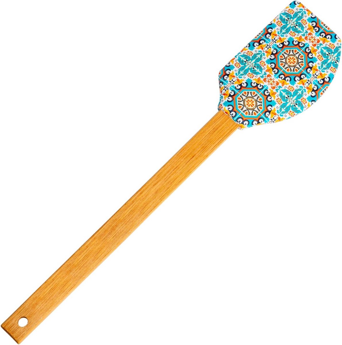 Siliconen spatel met bamboe handvat 31 cm
