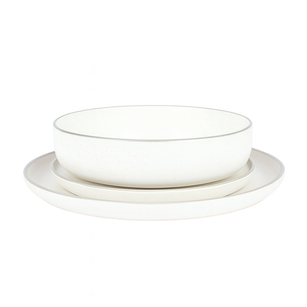 Axentia 12 delig servies set voor 4 persoon - diner servies - borden