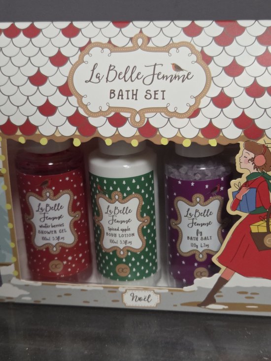 ensemble cadeau femmes anniversaire - cadeau de Noël - joli cadeau - lotion corporelle - gel douche - sel de bain - figue - végan