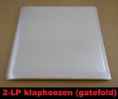 10 Stuks 2-LP hoezen voor gatefold klaphoezen, glashelder dikte 90 micron (GOEDE KWALITEIT, 0.09mm dik) - hoezen lp's, outer sleeves, buitenhoezen, platenhoezen, beschermhoes, transparant, crystal clear, buitenhoes, lps vinyl platen, 12", 12 inch