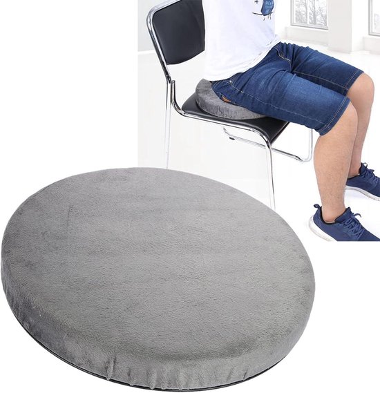 Zitkussen Auto, Draaibaar Kussen voor Autostoel Orthopedisch, Draaibaar Zitkussen 360° Draaibaar Stoelkussen Comfort Antislip, Draaibaar Stoelkussen Comfort Skidproof Antislip Kantoor Thuisgebruik