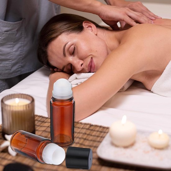 Ronte - Essentiële Olie Roller Flessen 2 Stuks 50ml - Hervulbare Rollerball Containers - Geur Lege Fles voor Cosmetica & Parfum van Ronte — afbeelding 4