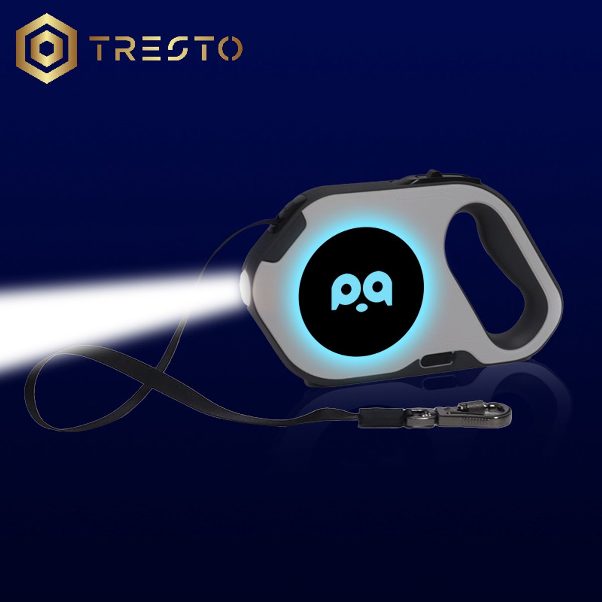 TRESTO - Hondenriem - LED Licht – Riem met verlichting - riem - Hondenriem met LED