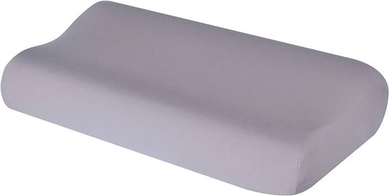 Kussensloop donkergrijs dubbelpak nekkussen Twist, hoogwaardig mako