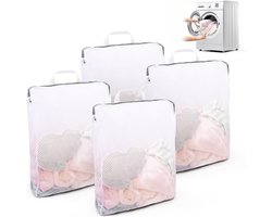 Vierdelige wasnetset - 50 x 60 cm - met handvat en ritssluiting - Stijl A