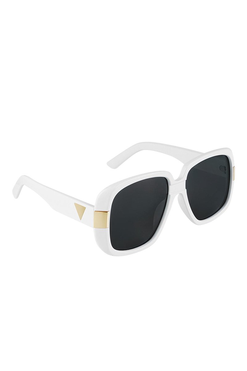 YW - Zonnebril basic met gouden details - Wit - PC - One size