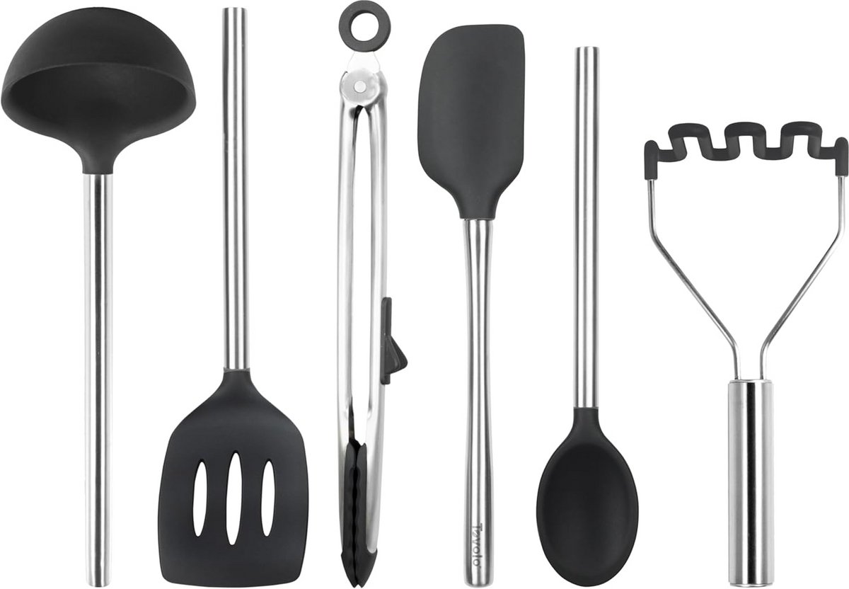 Silicone Gebruiksvoorwerp Set 6 Stuks Zwart