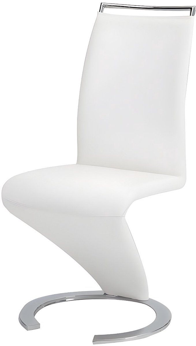 Vente-unique Set van 4 stoelen TWIZY - Wit kunstleer