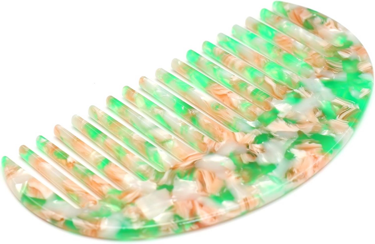 Acetaat Brede Haarkam Milieuvriendelijk 11.8x6.2 cm Groen