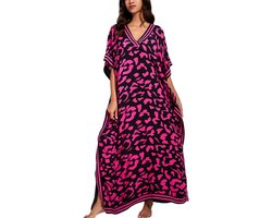 Zomerse Kaftanjurk in Boho-stijl, Luchtig Strandcover-up in Grote Maten voor Dames