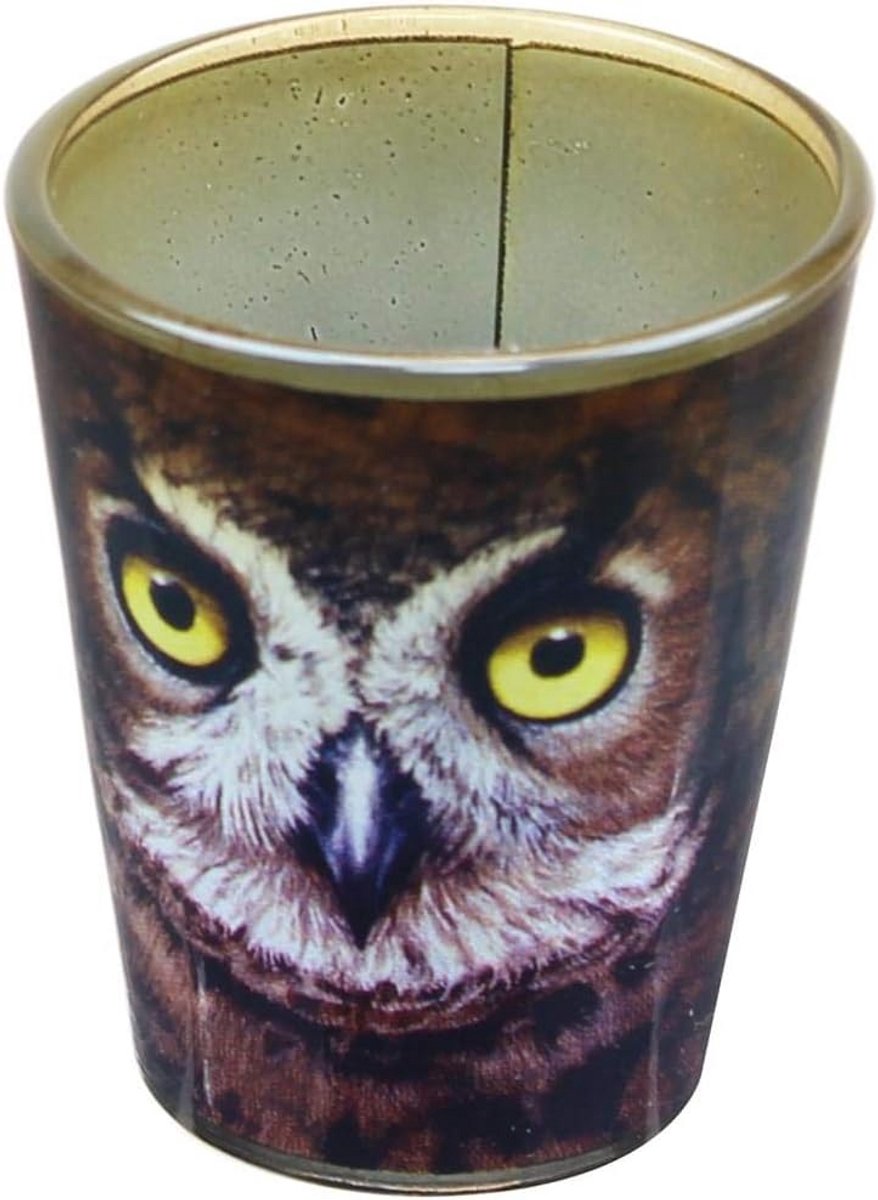 Shotglas met Oehoeschildering 2oz
