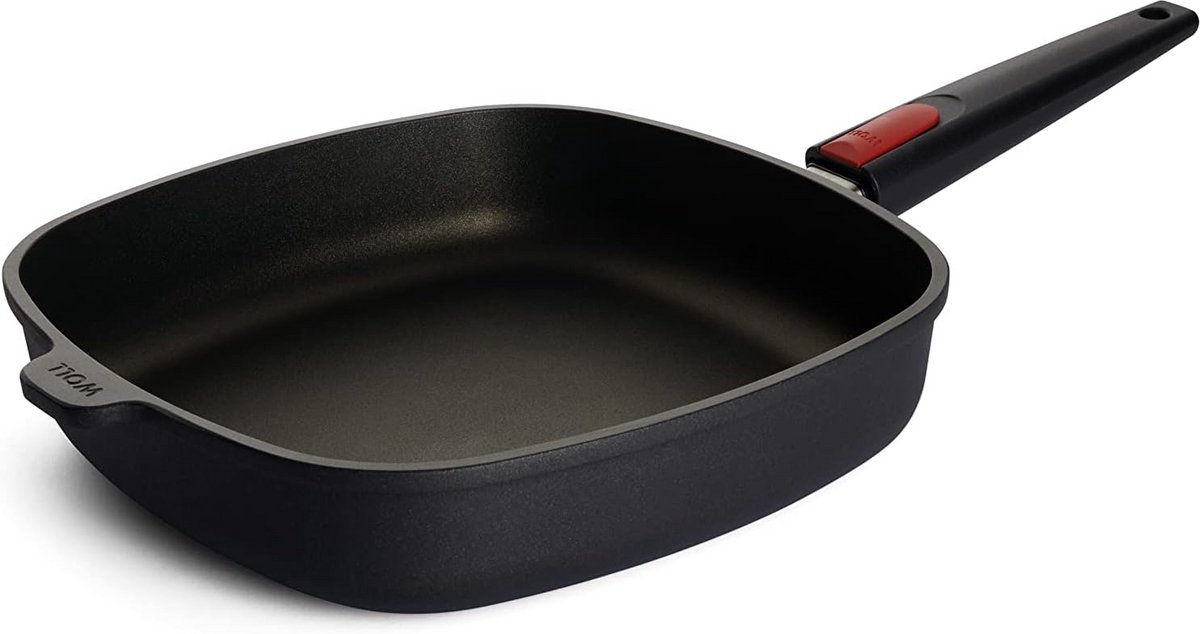 Titanium Koekenpan Vierkant 28x28 cm Anti aanbak Inductie