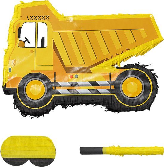 relaxdays 4-delige pinata set - getallen pinata - nummer 5 - zak
