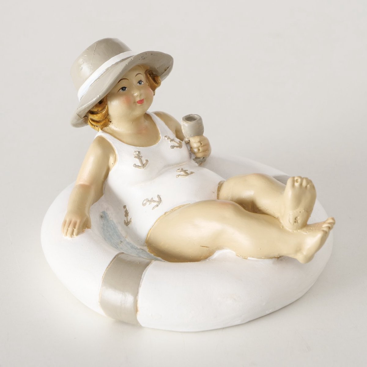 Beeld drijvend dames in badpak naturel