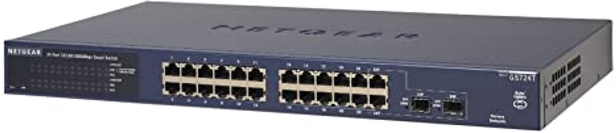 Smart Switch 24 Poorts Gigabit Ethernet LAN Switch - Beheerbaar, Stille Werking, Geschikt voor Rackmontage