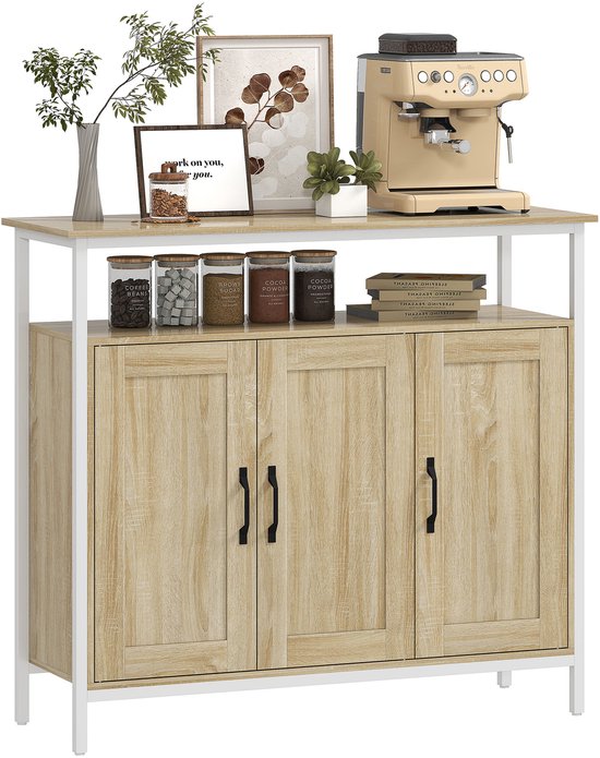Homestead dressoir 230cm met 3-deuren in de kleur Naturel