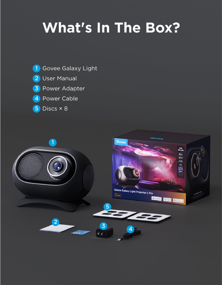 Govee sterrenprojector Matter galaxy projector - 3200 scènes – foto 5